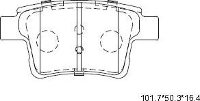 Asimco KD6775 - Brake Pad Set, disc brake autospares.lv