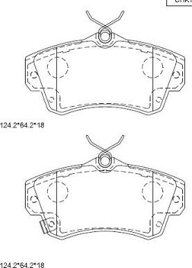 Asimco KD6778 - Brake Pad Set, disc brake autospares.lv