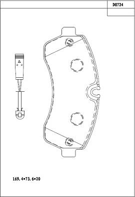 Asimco KD0724 - Brake Pad Set, disc brake autospares.lv