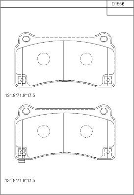 Asimco KD1556 - Brake Pad Set, disc brake autospares.lv