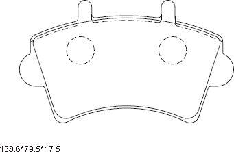 Asimco KD1511 - Brake Pad Set, disc brake autospares.lv