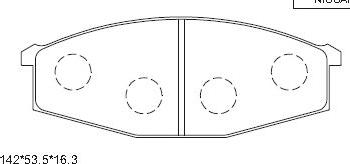 Asimco KD1262 - Brake Pad Set, disc brake autospares.lv