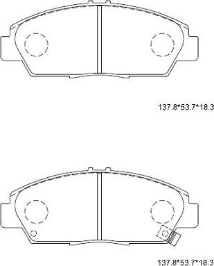 Asimco KD1793 - Brake Pad Set, disc brake autospares.lv