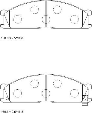 Asimco KD1792W - Brake Pad Set, disc brake autospares.lv