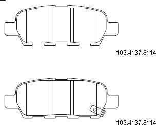 Asimco KD1751 - Brake Pad Set, disc brake autospares.lv