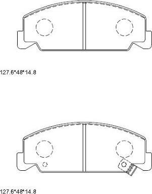 Asimco KD1767 - Brake Pad Set, disc brake autospares.lv