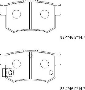 Asimco KD1702N - Brake Pad Set, disc brake autospares.lv