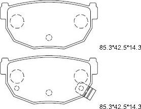 Asimco KD1718 - Brake Pad Set, disc brake autospares.lv