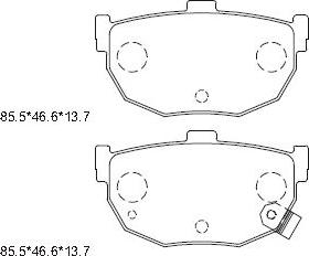 Asimco KD1712 - Brake Pad Set, disc brake autospares.lv