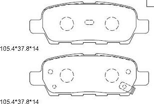 Asimco KD1739 - Brake Pad Set, disc brake autospares.lv