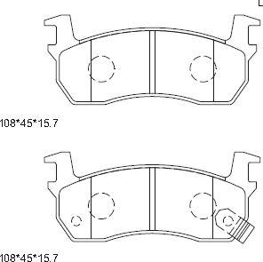 Asimco KD1729 - Brake Pad Set, disc brake autospares.lv