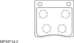 Asimco KD1720 - Brake Pad Set, disc brake autospares.lv