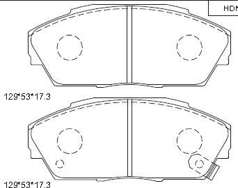 Asimco KD1774 - Brake Pad Set, disc brake autospares.lv