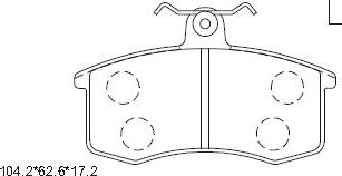 Asimco KD8701 - Brake Pad Set, disc brake autospares.lv