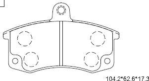 Asimco KD8702N - Brake Pad Set, disc brake autospares.lv