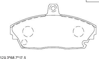 Asimco KD8714 - Brake Pad Set, disc brake autospares.lv