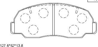 Asimco KD3392 - Brake Pad Set, disc brake autospares.lv