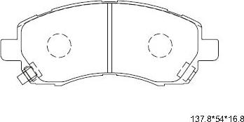 Asimco KD3298 - Brake Pad Set, disc brake autospares.lv