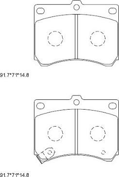 Asimco KD3799 - Brake Pad Set, disc brake autospares.lv