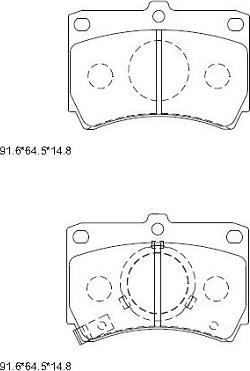 Asimco KD3797F - Brake Pad Set, disc brake autospares.lv