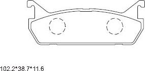 Asimco KD3746 - Brake Pad Set, disc brake autospares.lv