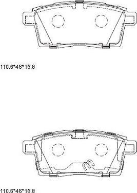 Asimco KD3741 - Brake Pad Set, disc brake autospares.lv