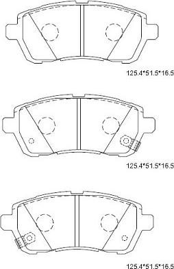 Asimco KD3748 - Brake Pad Set, disc brake autospares.lv