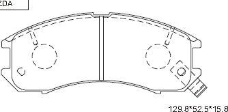 Asimco KD3764 - Brake Pad Set, disc brake autospares.lv