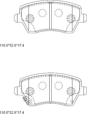 Asimco KD3766 - Brake Pad Set, disc brake autospares.lv