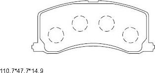 Asimco KD3706 - Brake Pad Set, disc brake autospares.lv