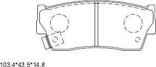 Asimco KD3710 - Brake Pad Set, disc brake autospares.lv