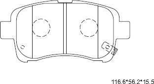 Asimco KD3718 - Brake Pad Set, disc brake autospares.lv