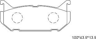 Asimco KD3784 - Brake Pad Set, disc brake autospares.lv