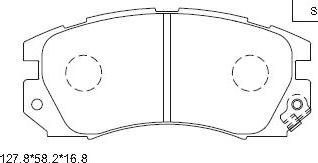 Asimco KD3781 - Brake Pad Set, disc brake autospares.lv