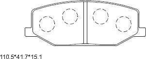 Asimco KD3729 - Brake Pad Set, disc brake autospares.lv