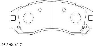 Asimco KD3721 - Brake Pad Set, disc brake autospares.lv