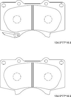 Asimco KD2482 - Brake Pad Set, disc brake autospares.lv