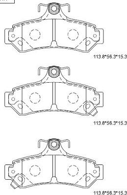 Asimco KD2509 - Brake Pad Set, disc brake autospares.lv