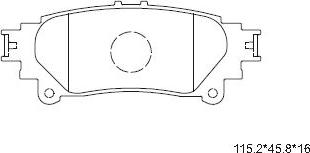 Asimco KD2504 - Brake Pad Set, disc brake autospares.lv