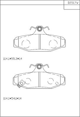 Asimco KD2517W - Brake Pad Set, disc brake autospares.lv