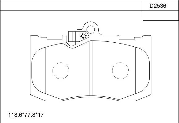 Asimco KD2536 - Brake Pad Set, disc brake autospares.lv