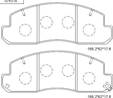 Asimco KD2532 - Brake Pad Set, disc brake autospares.lv