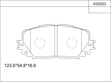 Asimco KD2523 - Brake Pad Set, disc brake autospares.lv
