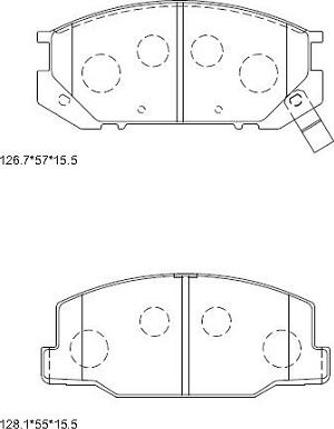 Asimco KD2692 - Brake Pad Set, disc brake autospares.lv