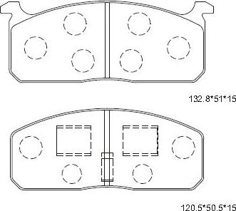 Asimco KD2635 - Brake Pad Set, disc brake autospares.lv