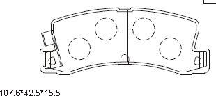 Asimco KD2636 - Brake Pad Set, disc brake autospares.lv