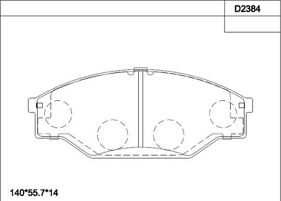 Asimco KD2384 - Brake Pad Set, disc brake autospares.lv