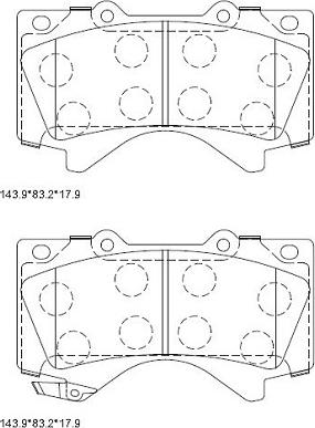 Asimco KD2387 - Brake Pad Set, disc brake autospares.lv