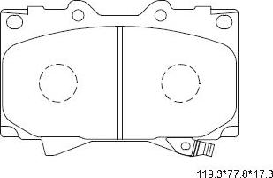 Asimco KD2208 - Brake Pad Set, disc brake autospares.lv