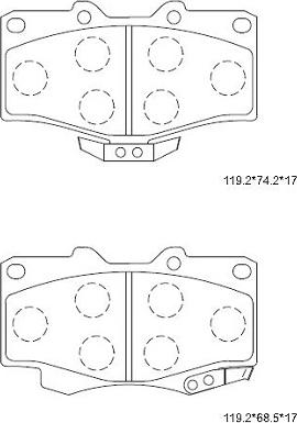 Asimco KD2203D - Brake Pad Set, disc brake autospares.lv